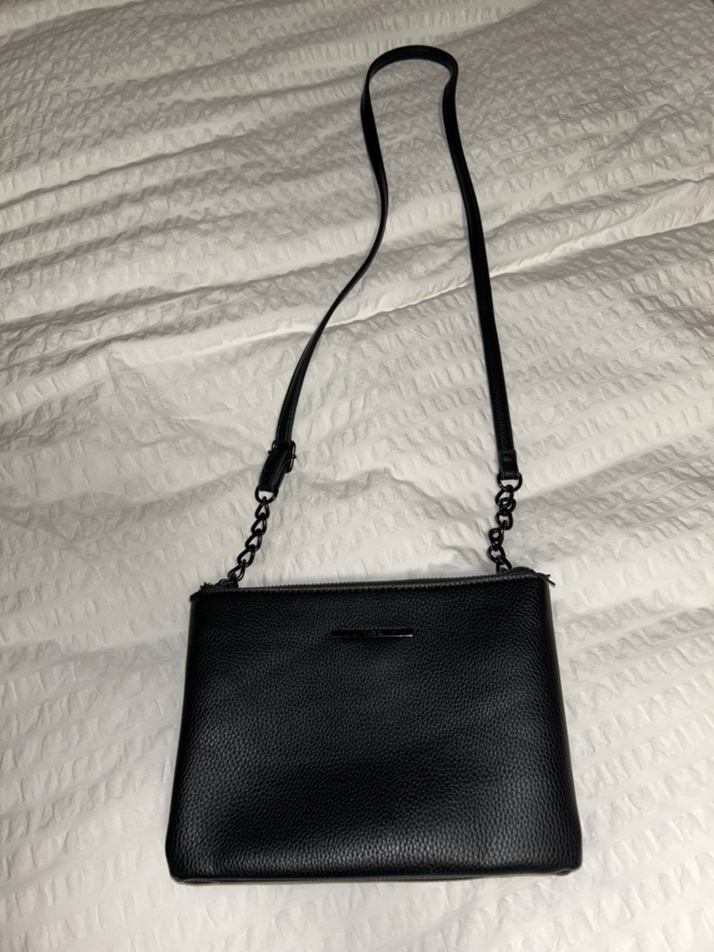 ALDO Black Faux Leather Crossbody Bag